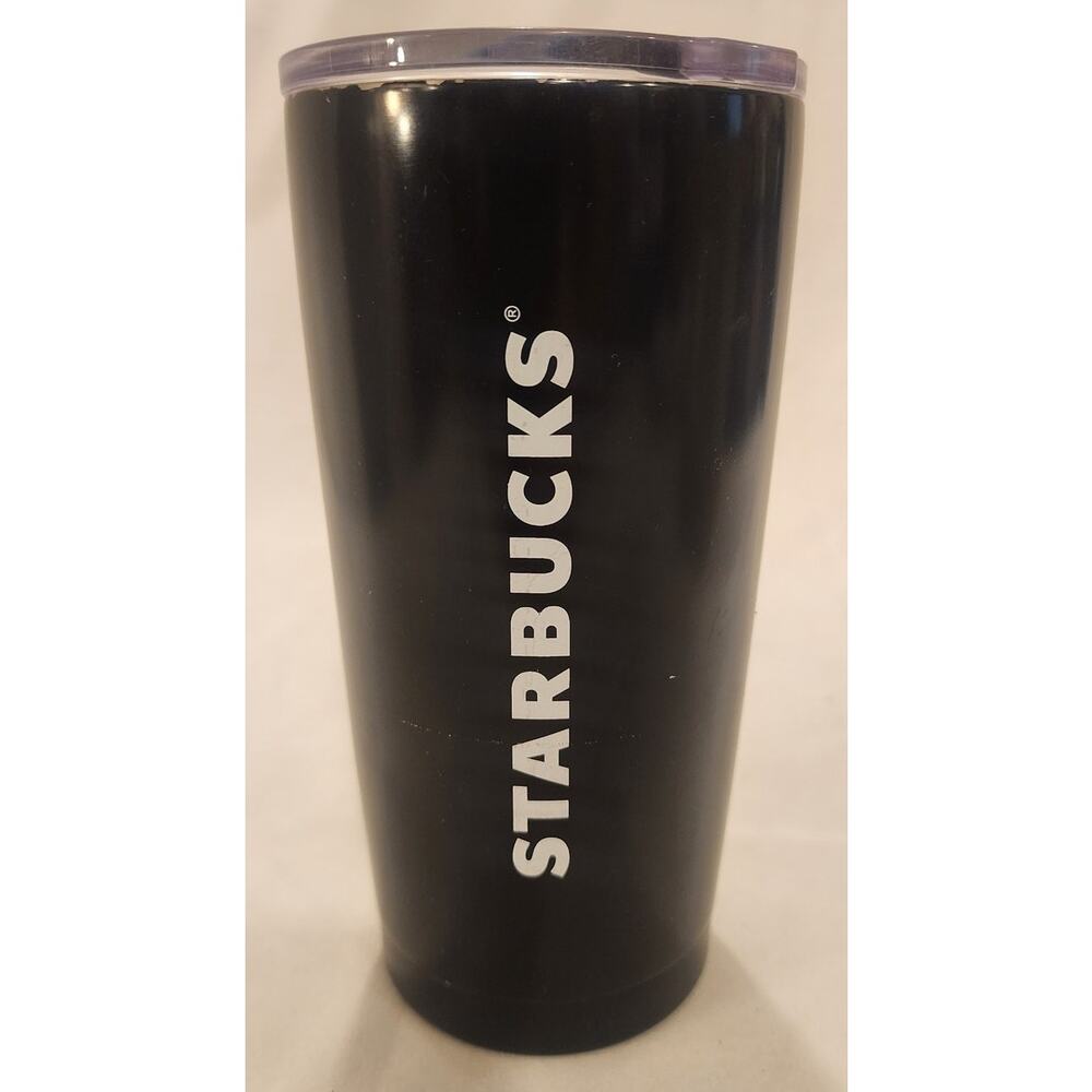 Black Stainless Steel Vacuum Tumbler Used Paint Wear
